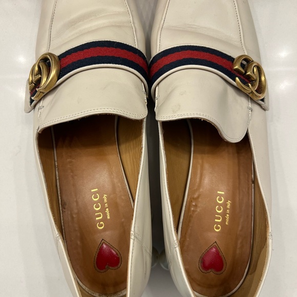 Gucci Peyton GG Logo pearl stud heeled loafers - Picture 4 of 4